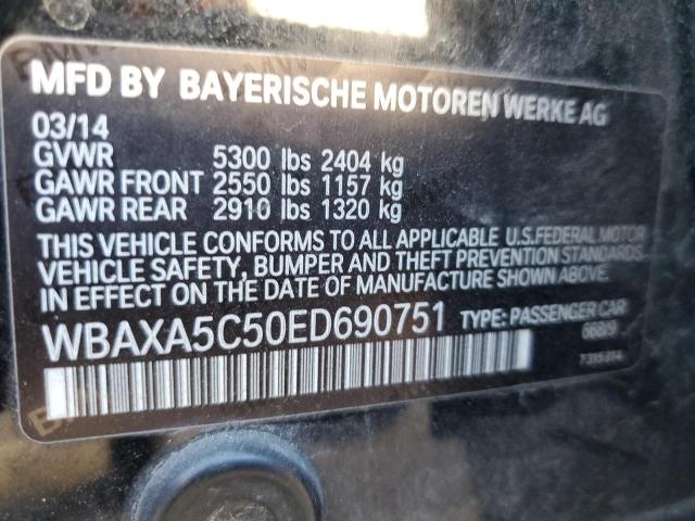 WBAXA5C50ED690751 - 2014 BMW 535 D BLACK photo 12