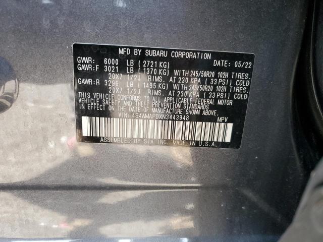 4S4WMAPDXN3443948 - 2022 SUBARU ASCENT LIMITED GRAY photo 14