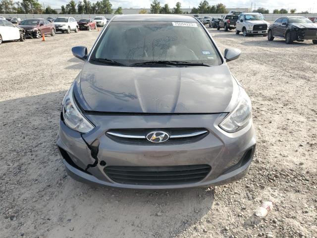 KMHCT4AEXFU912136 - 2015 HYUNDAI ACCENT GLS GRAY photo 5