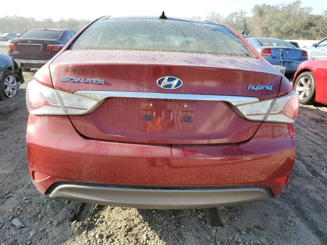 KMHEC4A42CA026406 - 2012 HYUNDAI SONATA HYBRID RED photo 6