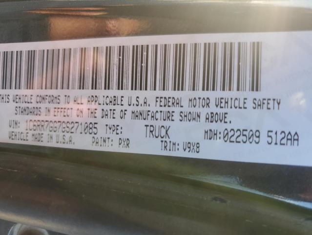 1C6RR7GG7GS271085 - 2016 RAM 1500 SLT BLACK photo 12