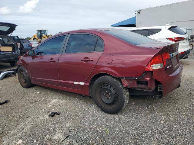 2HGFA16599H362502 - 2009 HONDA CIVIC LX RED photo 2