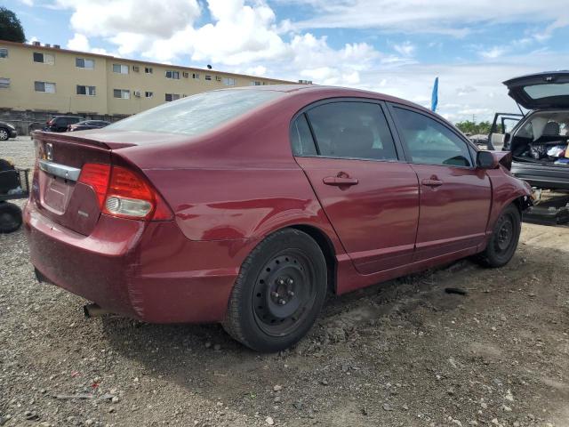 2HGFA16599H362502 - 2009 HONDA CIVIC LX RED photo 3