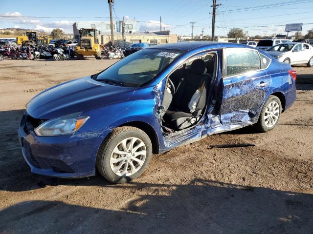 3N1AB7AP5HY367869 - 2017 NISSAN SENTRA S BLUE photo 1