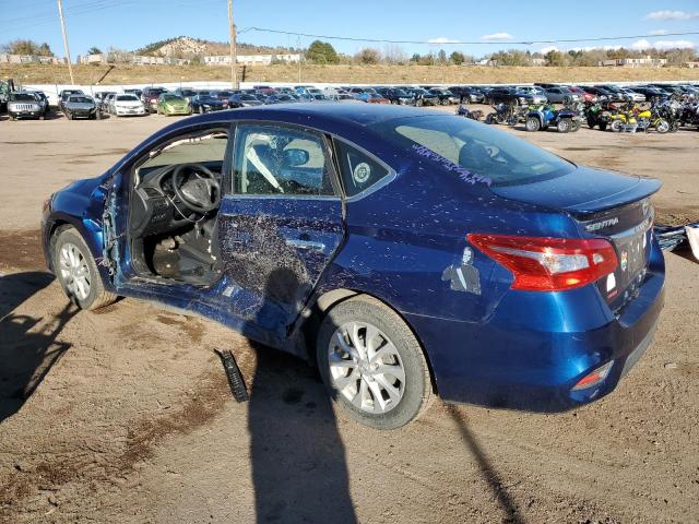 3N1AB7AP5HY367869 - 2017 NISSAN SENTRA S BLUE photo 2