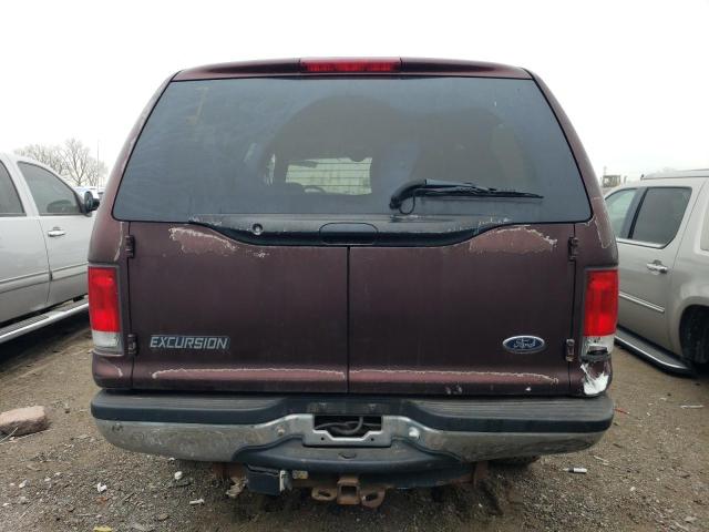 1FMNU41S0YEE16545 - 2000 FORD EXCURSION XLT MAROON photo 6