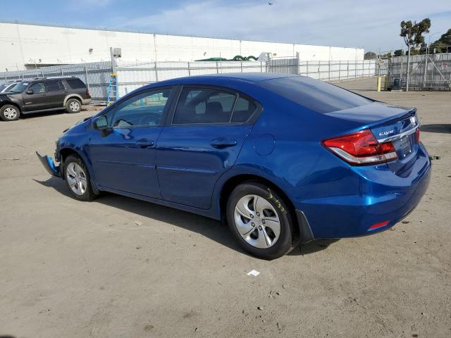 2HGFB2F57FH562714 - 2015 HONDA CIVIC LX BLUE photo 2