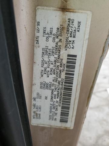 4TASN92NXYZ618422 - 2000 TOYOTA TACOMA XTRACAB PRERUNNER თაფლისფერი ფოტო 12