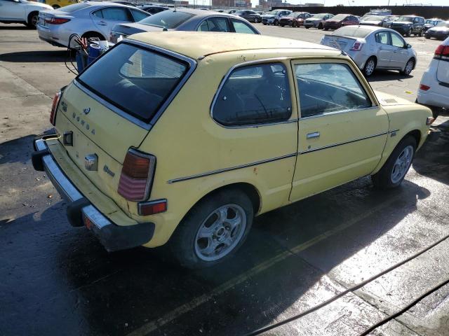 SGE5020588 - 1979 HONDA CIVIC YELLOW photo 3