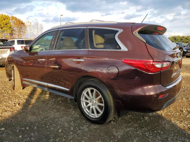 5N1AL0MM4DC317563 - 2013 INFINITI JX35 BURGUNDY photo 2