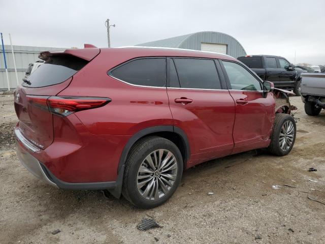 5TDFZRBH6MS105622 - 2021 TOYOTA HIGHLANDER PLATINUM RED photo 3