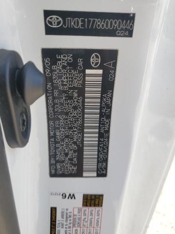 JTKDE177860090446 - 2006 TOYOTA SCION TC 白色 照片 12