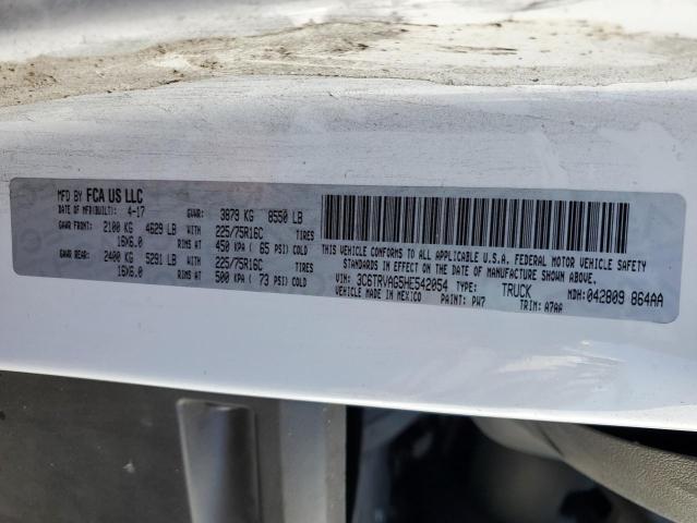 3C6TRVAG5HE542054 - 2017 RAM PROMASTER 1500 STANDARD WHITE photo 12