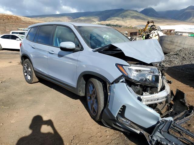 5FNYF7H58NB003733 - 2022 HONDA PASSPORT EXL TEAL photo 4