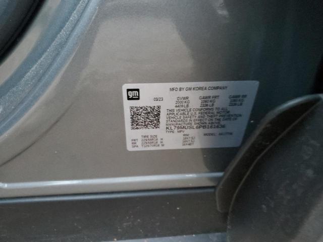 KL79MUSL6PB161636 - 2023 CHEVROLET TRAILBLAZE RS GRAY photo 13