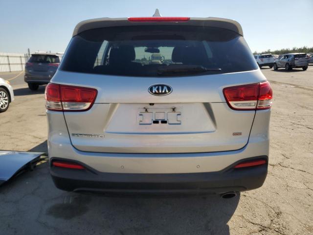 5XYPG4A33GG123970 - 2016 KIA SORENTO LX SILVER photo 6