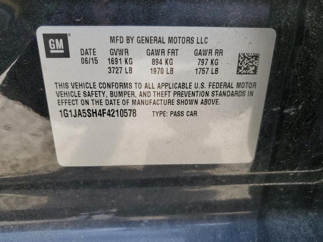 1G1JA5SH4F4210578 - 2015 CHEVROLET SONIC LS BLACK photo 13