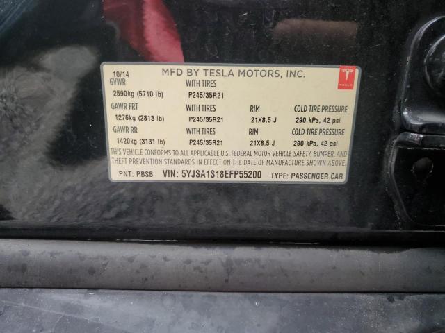 5YJSA1S18EFP55200 - 2014 TESLA MODEL S Սև լուսանկար 13