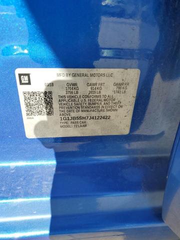 1G1JB5SH7J4122422 - 2018 CHEVROLET SONIC LS ლურჯი ფოტო 12