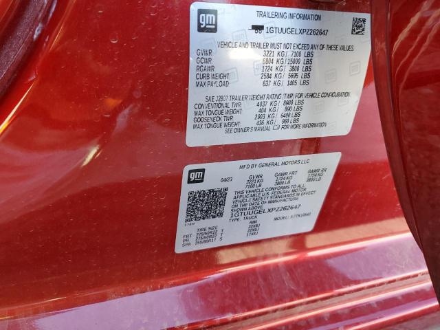 1GTUUGELXPZ262647 - 2023 GMC SIERRA K1500 DENALI RED photo 12