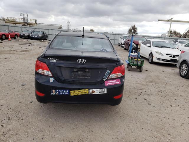 KMHCU4AE2DU392069 - 2013 HYUNDAI ACCENT GLS BLACK photo 6