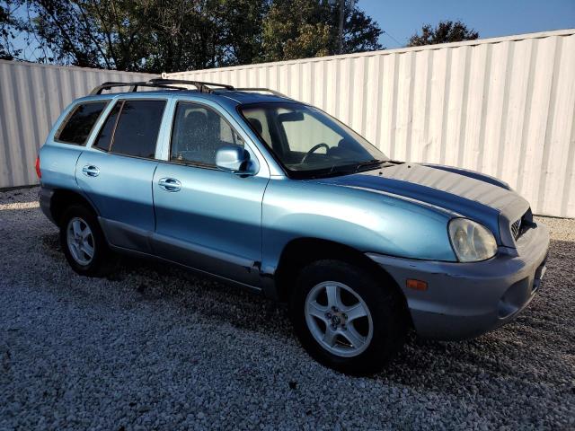 KM8SC73D64U677426 - 2004 HYUNDAI SANTA FE GLS BLUE photo 4