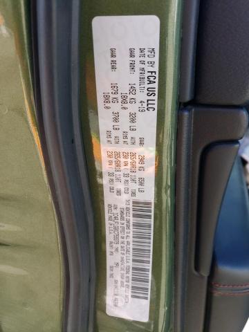 1C4RJFLG6KC759379 - 2019 JEEP GRAND CHER TRAILHAWK Կանաչ լուսանկար 13