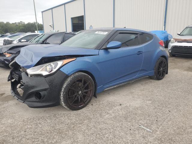 KMHTC6AE9GU264236 - 2016 HYUNDAI VELOSTER TURBO BLUE photo 1