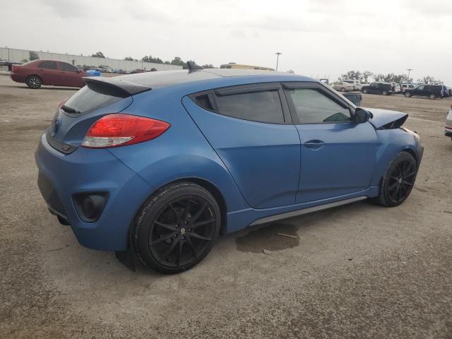 KMHTC6AE9GU264236 - 2016 HYUNDAI VELOSTER TURBO BLUE photo 3