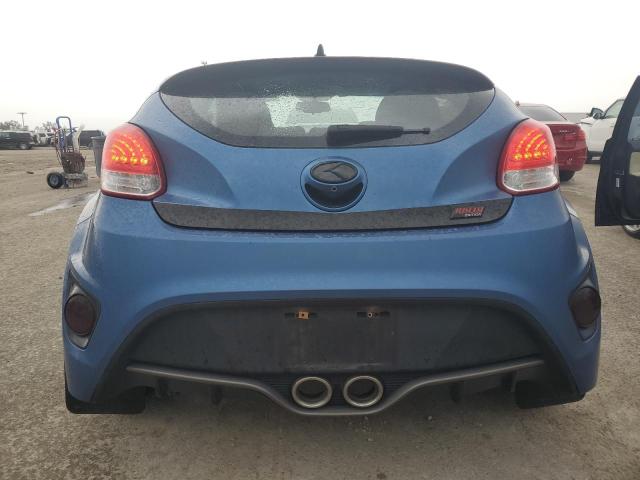 KMHTC6AE9GU264236 - 2016 HYUNDAI VELOSTER TURBO BLUE photo 6