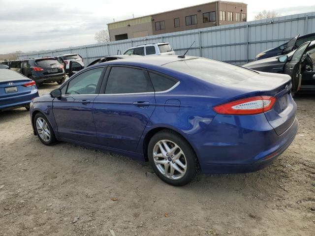 3FA6P0H74DR178707 - 2013 FORD FUSION SE BLUE photo 2