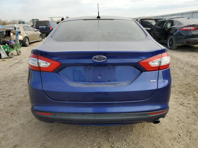 3FA6P0H74DR178707 - 2013 FORD FUSION SE BLUE photo 6