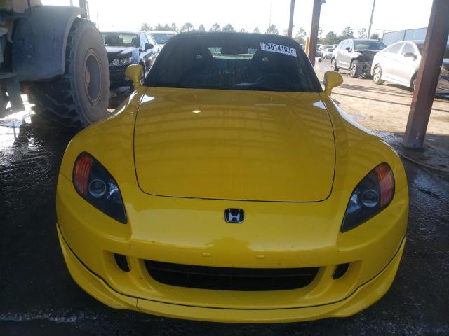 JHMAP11441T000508 - 2001 HONDA S2000 YELLOW photo 5