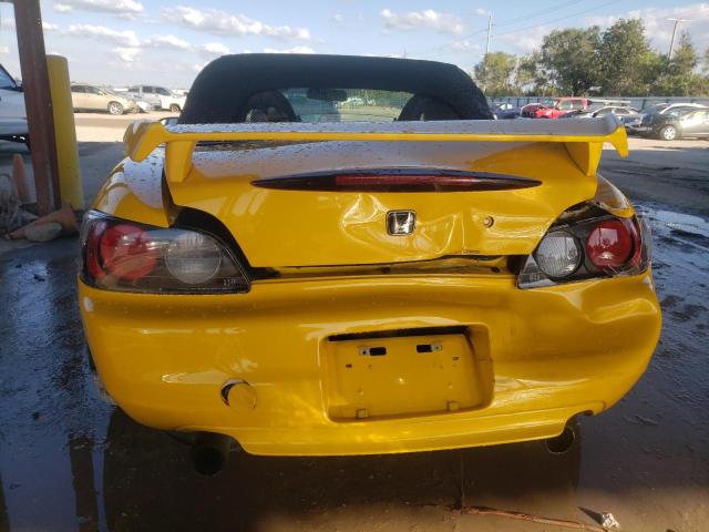 JHMAP11441T000508 - 2001 HONDA S2000 YELLOW photo 6