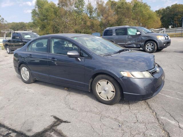 JHMFA36217S017923 - 2007 HONDA CIVIC HYBRID BLUE photo 4