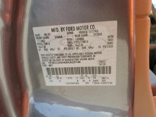 1FMCU59H68KB25748 - 2008 FORD ESCAPE HEV SILVER photo 12