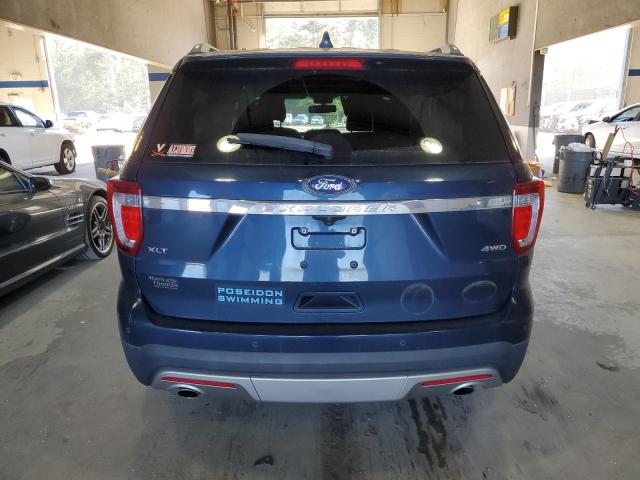 1FM5K8D87HGB89355 - 2017 FORD EXPLORER XLT BLUE photo 6