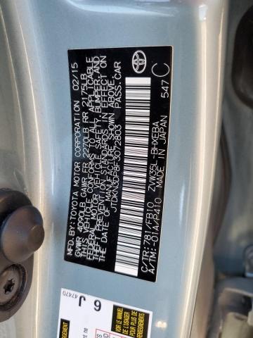 JTDKN3DP8F3072803 - 2015 TOYOTA PRIUS PLUG GREEN photo 12