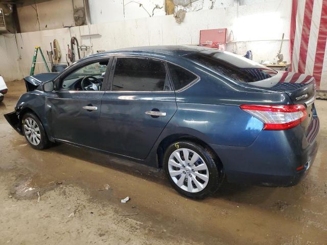 3N1AB7AP3EL622057 - 2014 NISSAN SENTRA S BLUE photo 2