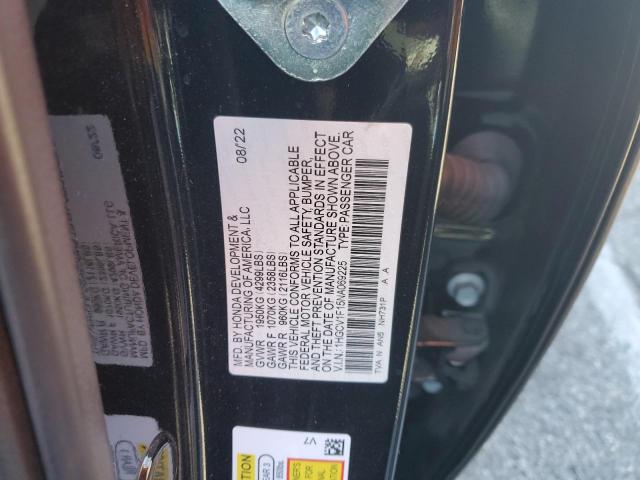 1HGCV1F15NA069225 - 2022 HONDA ACCORD LX BLACK photo 12