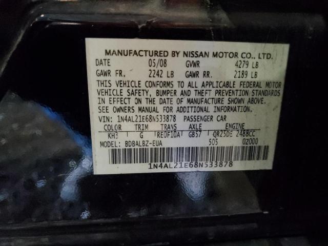 1N4AL21E68N533878 - 2008 NISSAN ALTIMA 2.5 BLACK photo 13