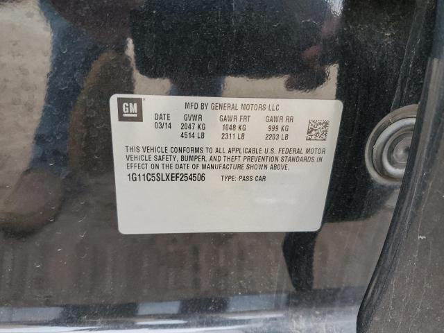 1G11C5SLXEF254506 - 2014 CHEVROLET MALIBU 1LT Қара фото 12