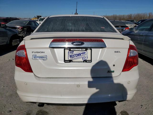 3FAHP0JG7AR223718 - 2010 FORD FUSION SEL WHITE photo 6