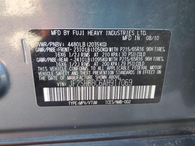 JF2SH6BC6AH917069 - 2010 SUBARU FORESTER XS Grün Foto 13