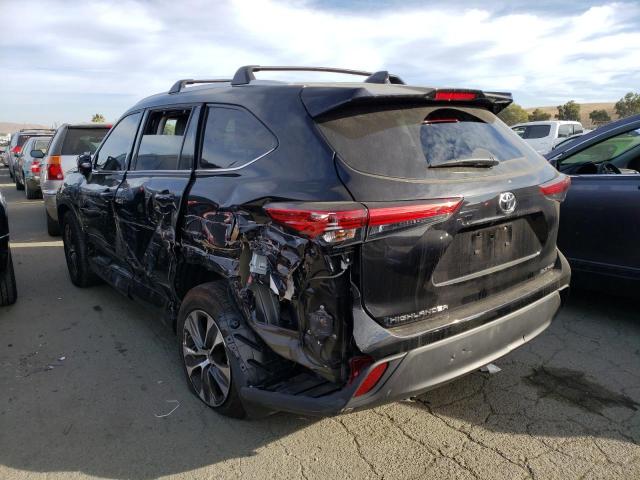5TDHZRBH7NS593490 - 2022 TOYOTA HIGHLANDER XLE BLACK photo 2