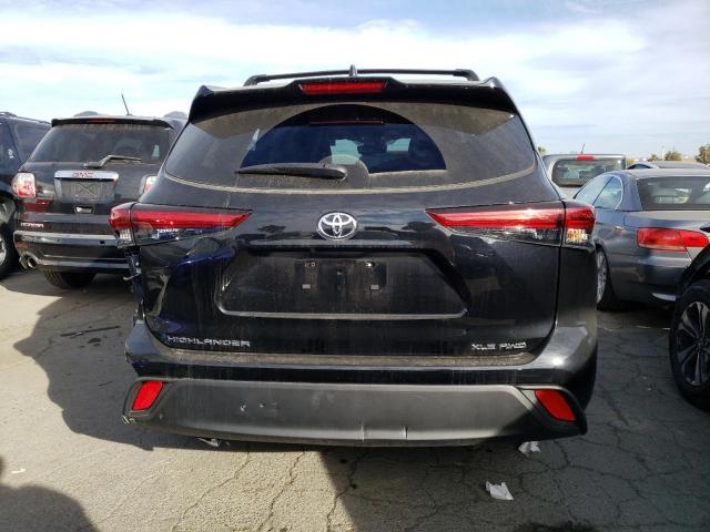 5TDHZRBH7NS593490 - 2022 TOYOTA HIGHLANDER XLE BLACK photo 6