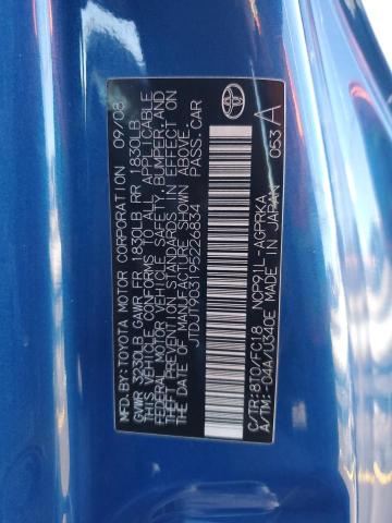 JTDJT903195226834 - 2009 TOYOTA YARIS BLUE photo 13