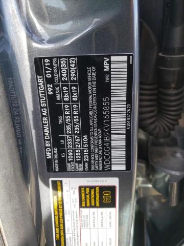 WDC0G4JB9KV165855 - 2019 MERCEDES-BENZ GLC 300 GRAY photo 13