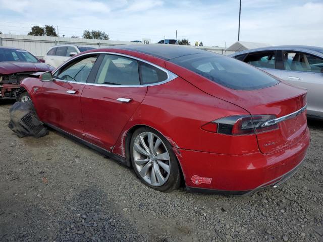 5YJSA1CN6DFP28254 - 2013 TESLA MODEL S RED photo 2