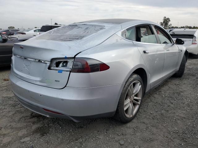 5YJSA1DN0DFP27180 - 2013 TESLA MODEL S SILVER photo 3